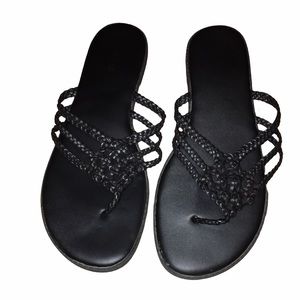 Torrid Leather Braided Flip Flop/Sandal Size 13